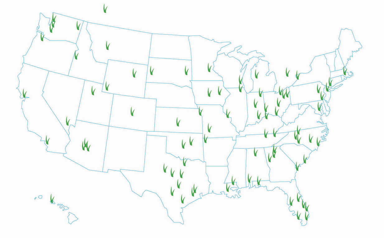 ForeverLawn dealer map